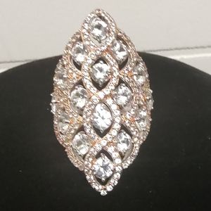 Zales Lab-Created White Sapphire Lattice Ring in Sterling Silver Sz 7